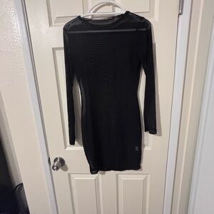 Elegant Black Sheer Dress size Large